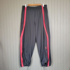 Nike Jordan Dri-Fit Athletic Training Track Pants Zipper Ankle Black Men's XL